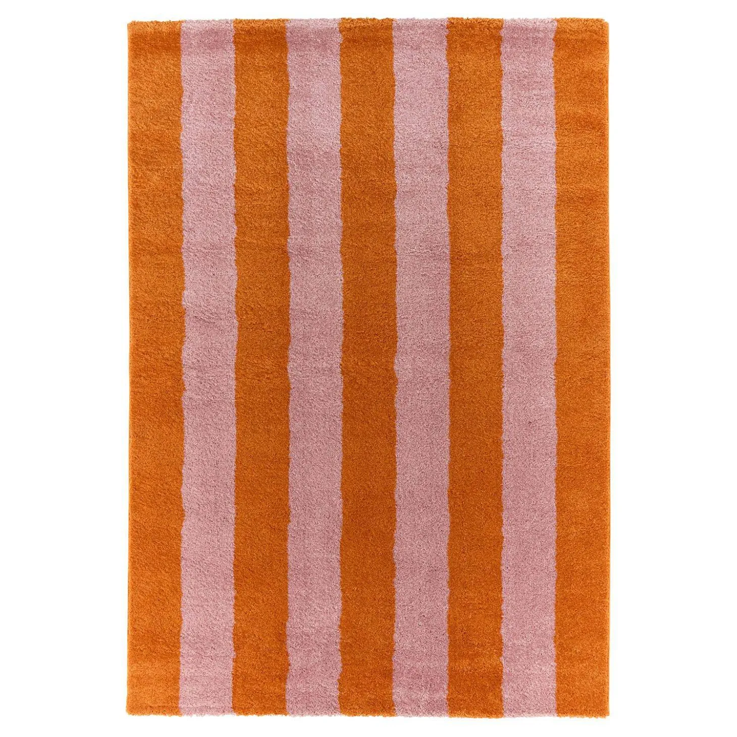 Vloerkleed oranje-roze gestreept voor binnen