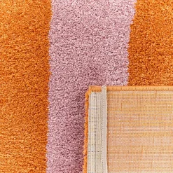 Vloerkleed oranje-roze gestreept voor binnen