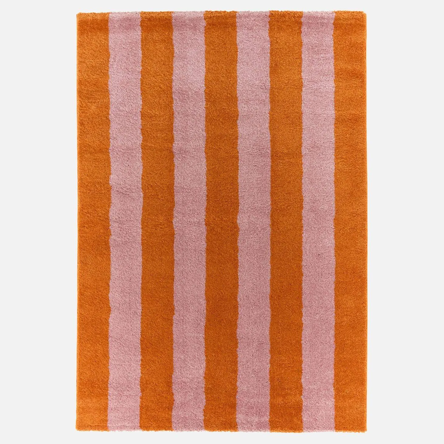Vloerkleed oranje-roze gestreept voor binnen
