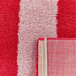 Vloerkleed rood-roze gestreept voor binnen