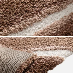 Vloerkleed voor binnen bruin gestreept