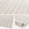 Vloerkleed voor binnen en buiten, beige boogpatroon, 100% gerecycled polyester
