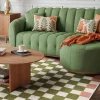 Vloerkleed voor binnen en buiten met roze en groen dambord patroon