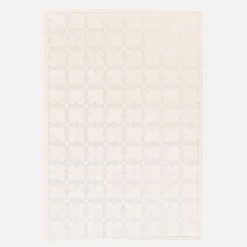Vloerkleed voor binnen met crèmekleurig grafisch patroon