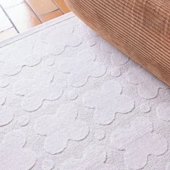 Vloerkleed voor binnen met crèmekleurig grafisch patroon
