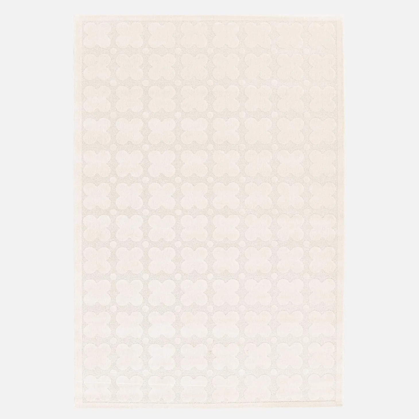 Vloerkleed voor binnen met crèmekleurig grafisch patroon