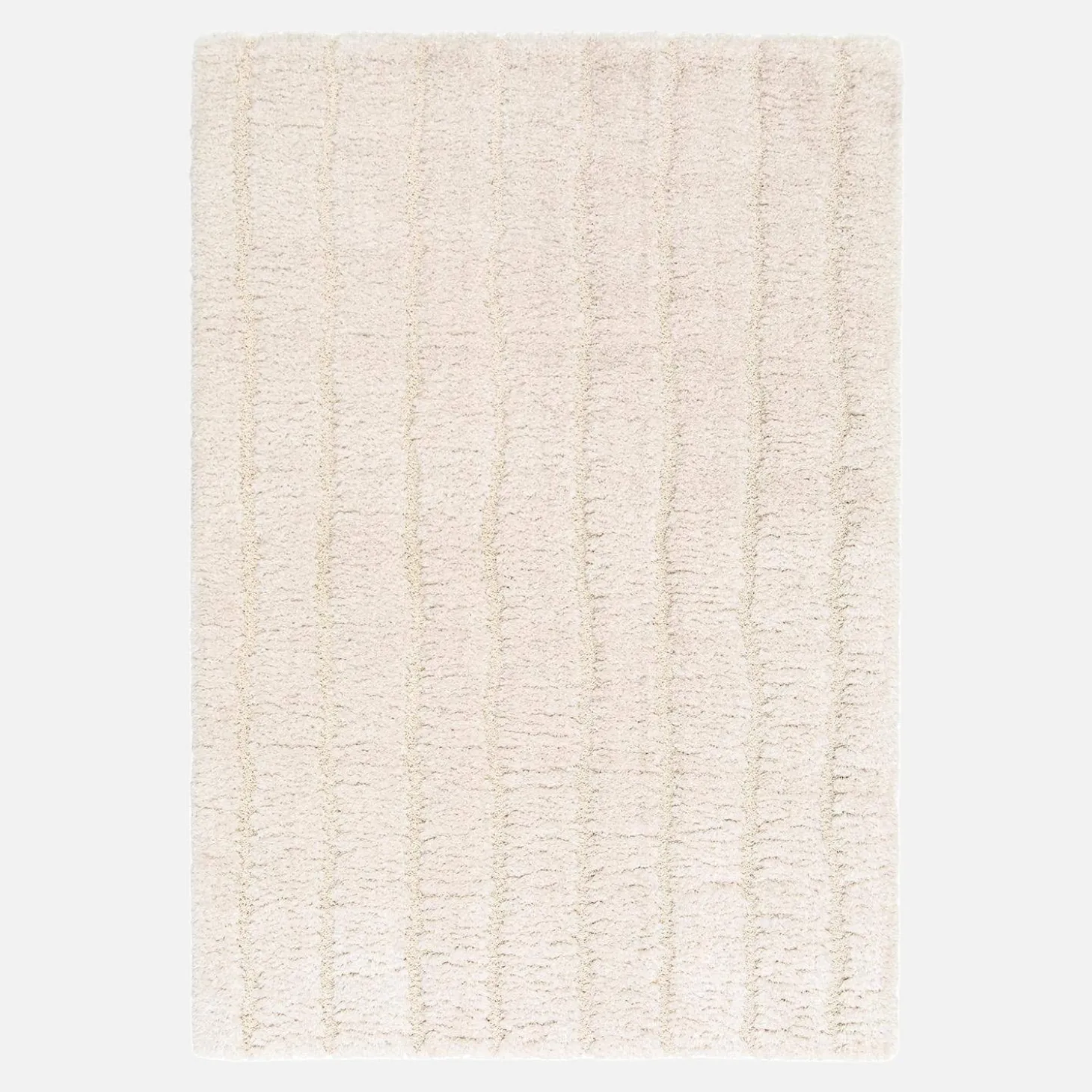 Vloerkleed voor binnen met lineair patroon crème