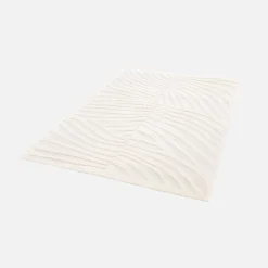 Vloerkleed voor binnen met motief in crème kleur