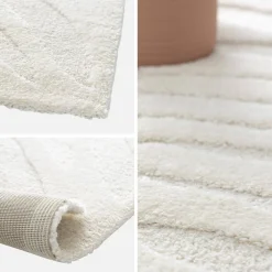 Vloerkleed voor binnen met motief in crème kleur