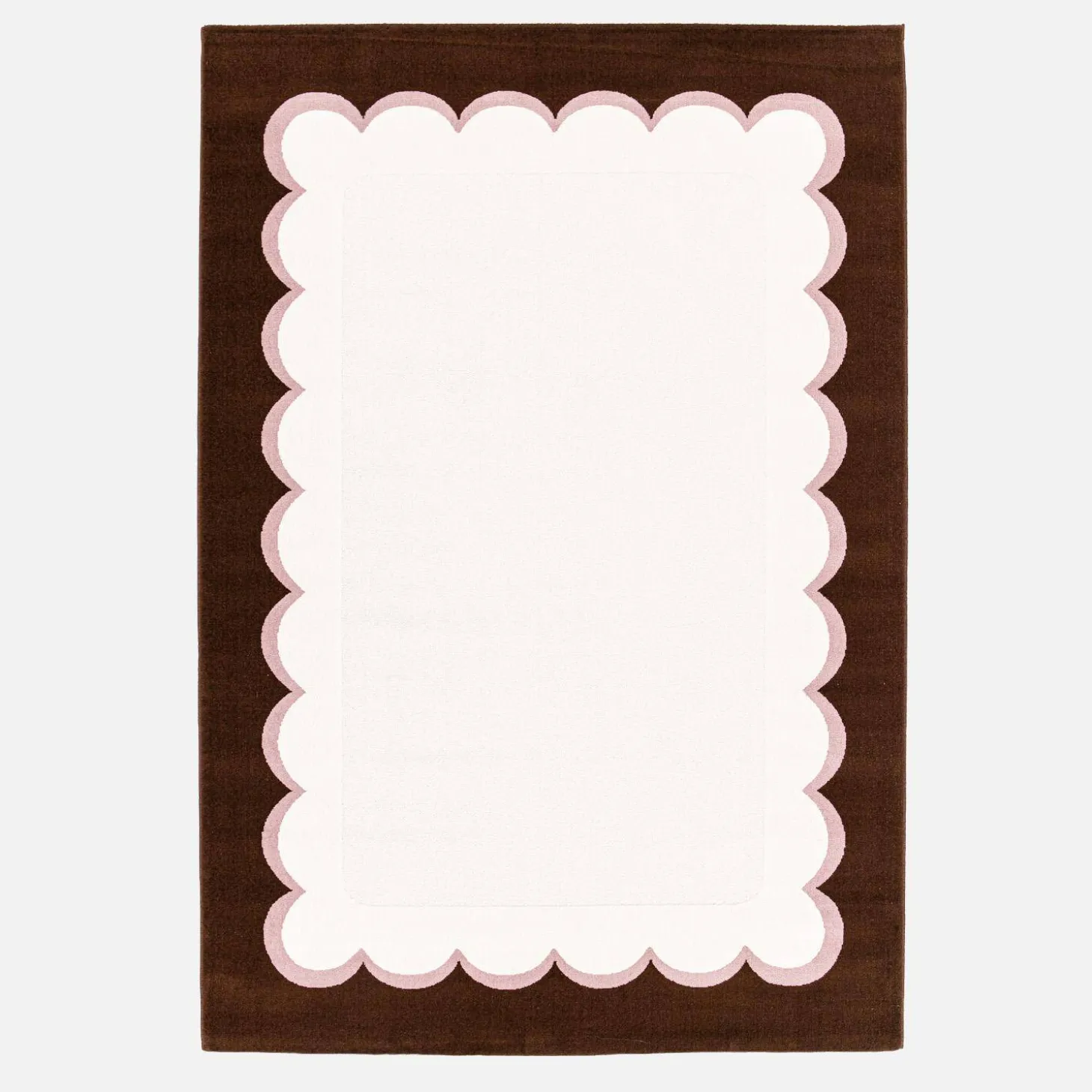 Vloerkleed voor binnen roze en bruin
