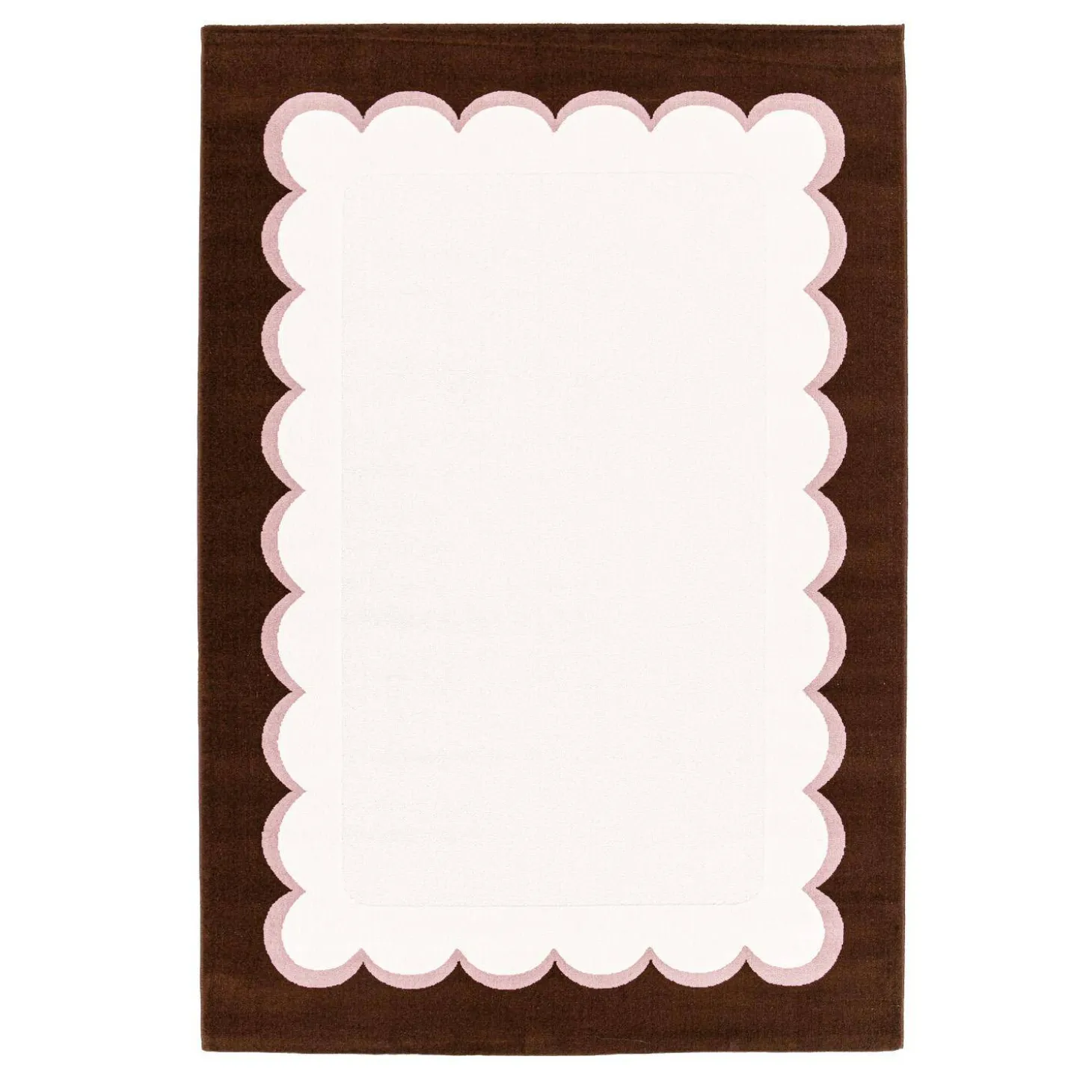 Vloerkleed voor binnen roze en bruin