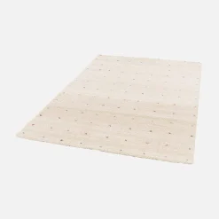 Vloerkleed voor kinderen binnen, crèmekleurig met meerkleurige stippen