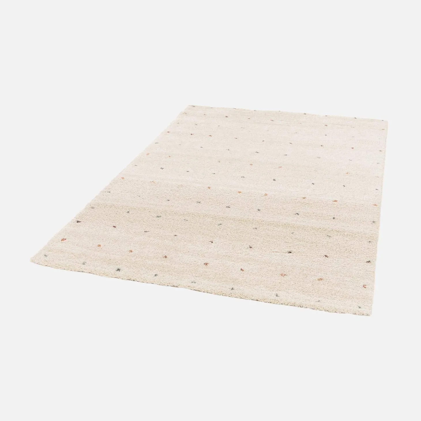 Vloerkleed voor kinderen binnen, crèmekleurig met meerkleurige stippen