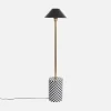 Vloerlamp interieur metaal met dambordpoot