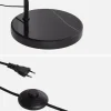 Vloerlamp riet, metaal en steen marmereffect