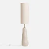 Vloerlamp voor binnen van keramiek en stof Ø27cm