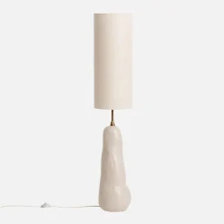 Vloerlamp voor binnen van keramiek en stof Ø27cm
