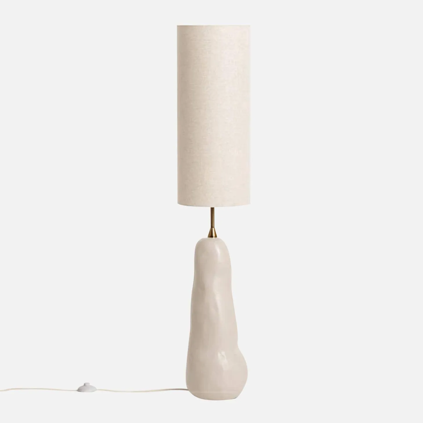 Vloerlamp voor binnen van keramiek en stof Ø27cm