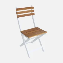 Vouwbare acacia tuinstoel (Set van 4)