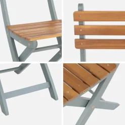Vouwbare acacia tuinstoel (Set van 4)