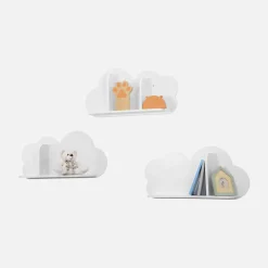 Wandplanken Cloud voor kinderkamer (set van 3)