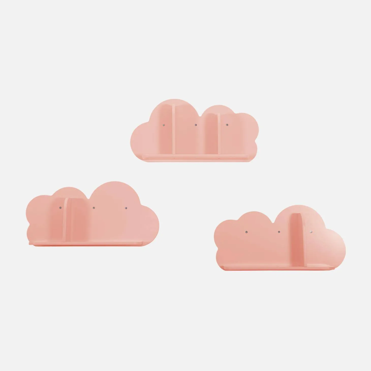 Wandplanken Cloud voor kinderkamer (set van 3)