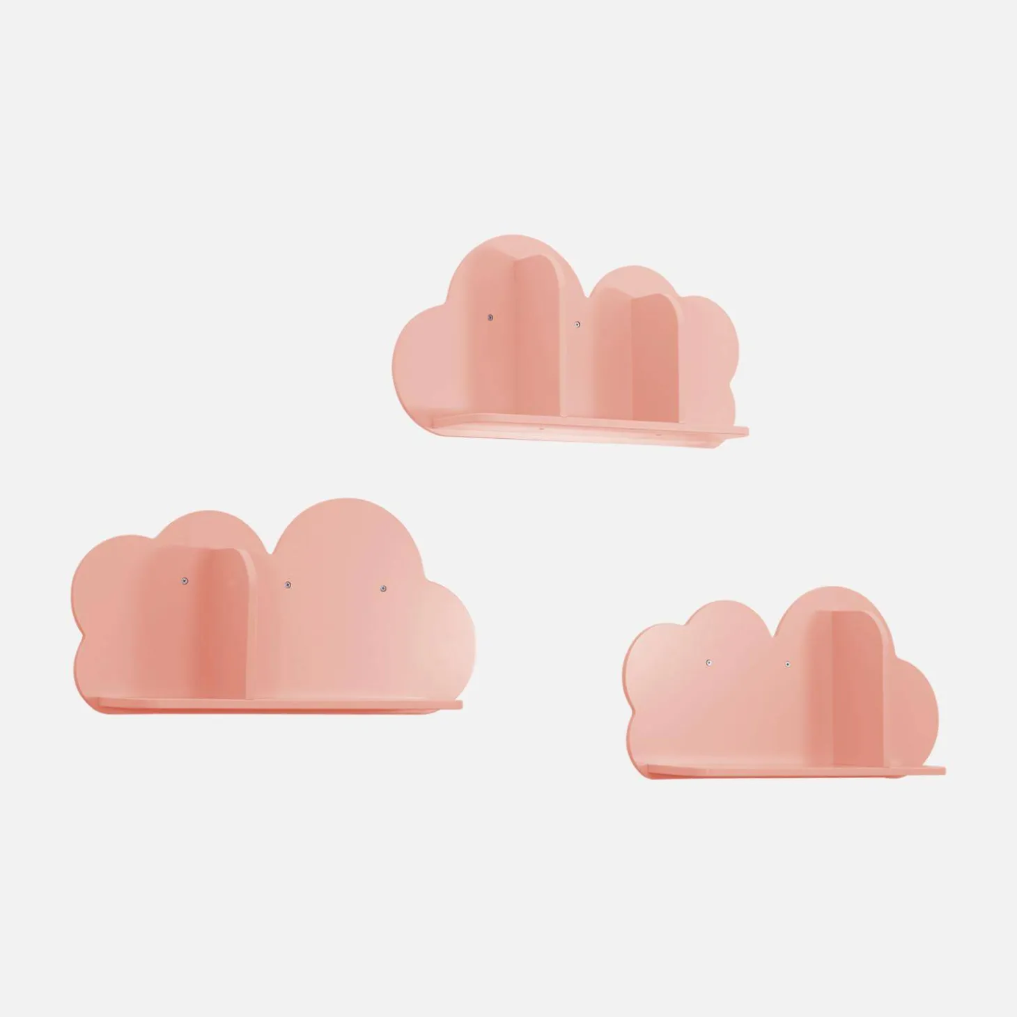 Wandplanken Cloud voor kinderkamer (set van 3)