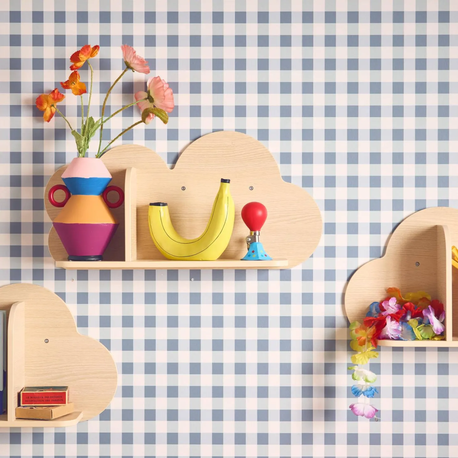 Wandplanken Cloud voor kinderkamer (set van 3)