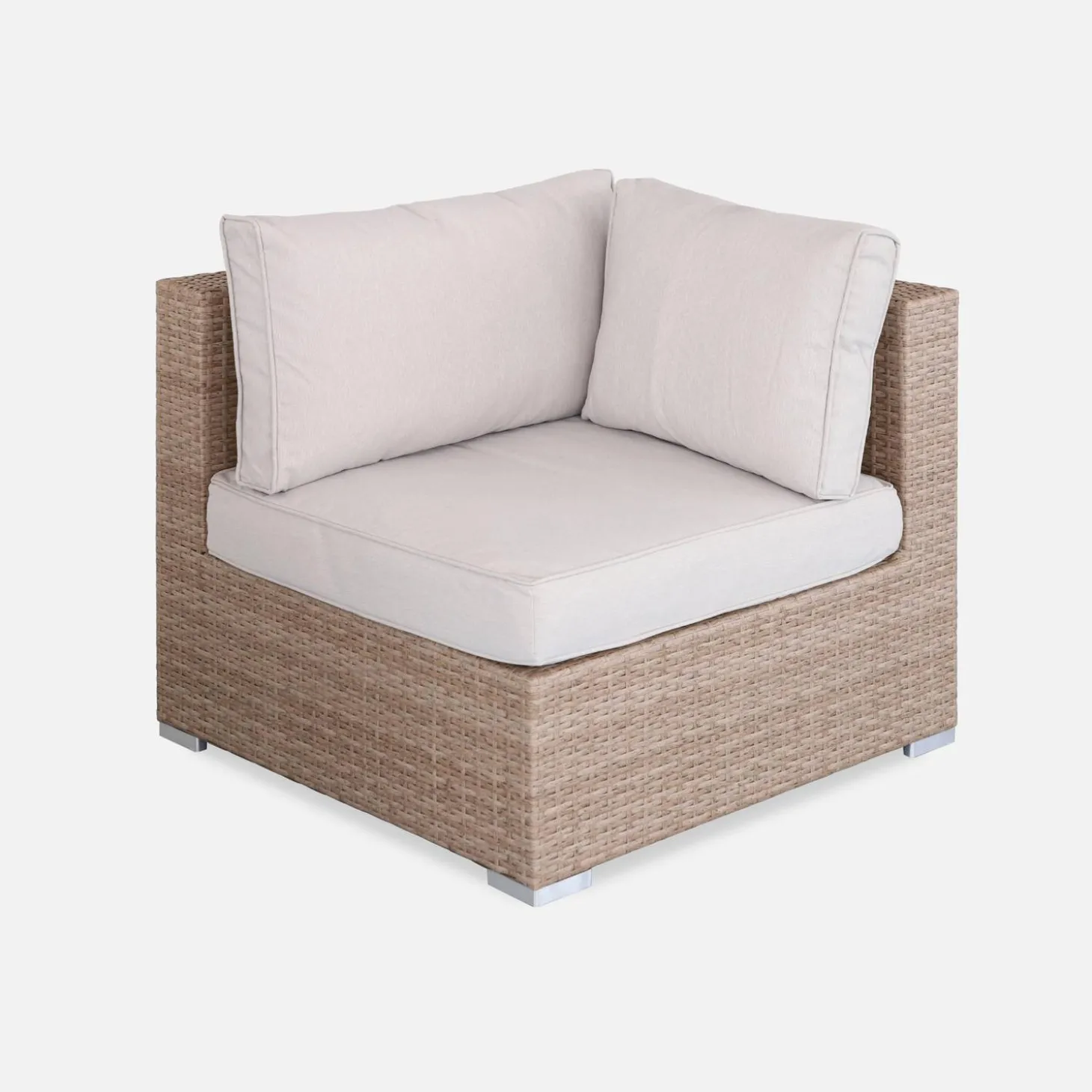 Wicker hoek loungeset 5 plaatsen