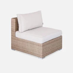 Wicker hoek loungeset 5 plaatsen
