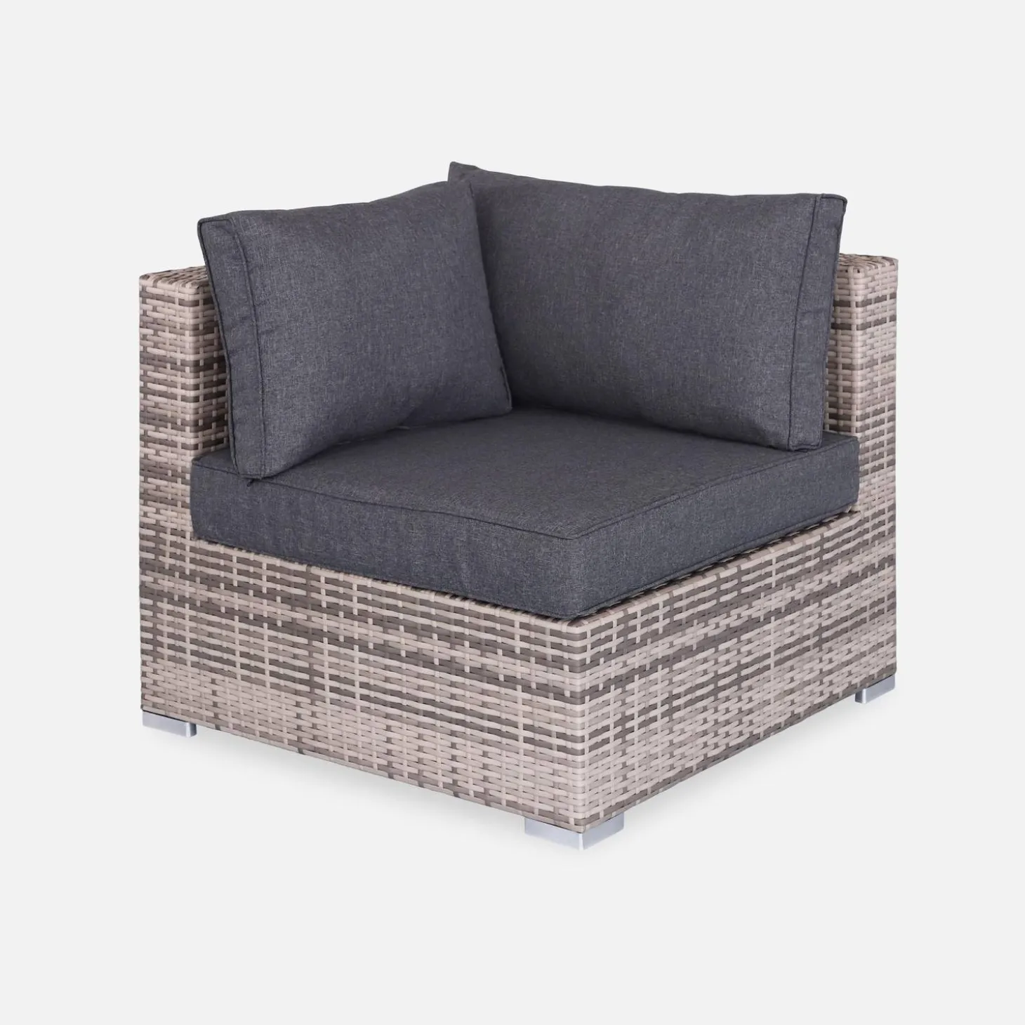 Wicker hoek loungeset 5 plaatsen