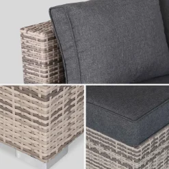 Wicker hoek loungeset 5 plaatsen