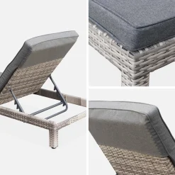 Wicker ligbed, set van 2