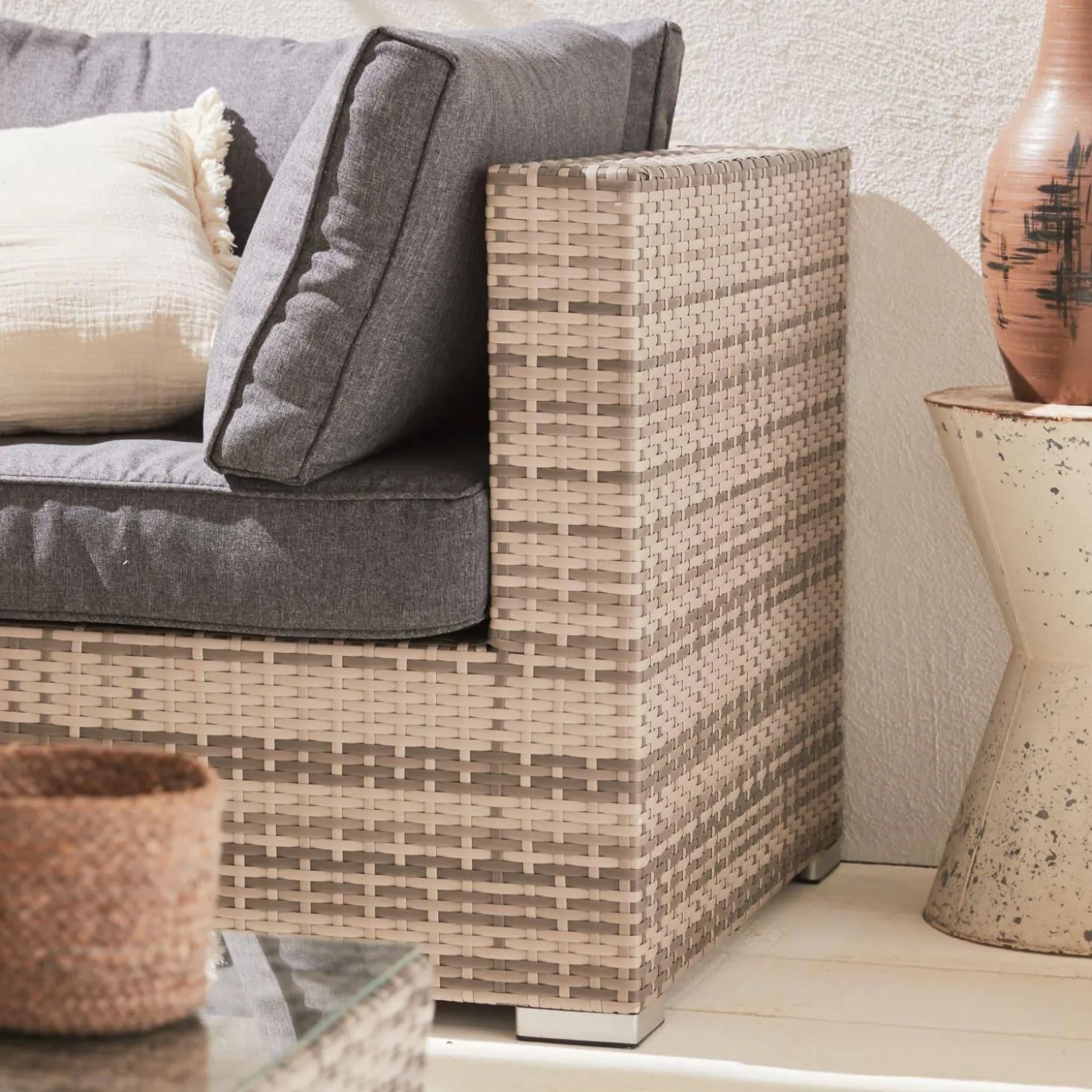 Wicker loungeset 5 plaatsen