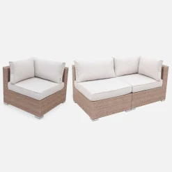 Wicker loungeset 8-10 plaatsen