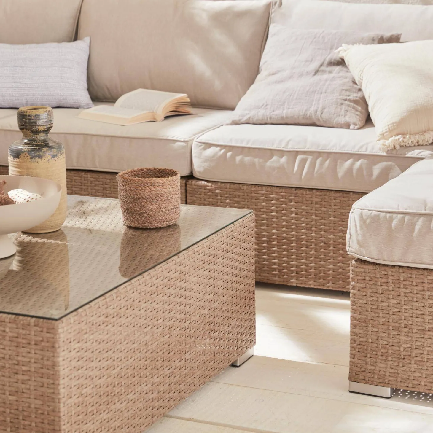 Wicker loungeset 8-10 plaatsen