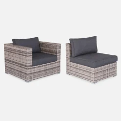Wicker loungeset 8-10 plaatsen
