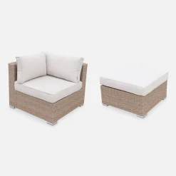Wicker loungeset 5 plaatsen