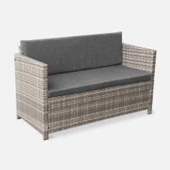 Wicker loungeset 4 plaatsen