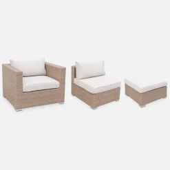 Wicker loungeset 12 tot 14 plaatsen