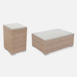 Wicker loungeset 12 tot 14 plaatsen
