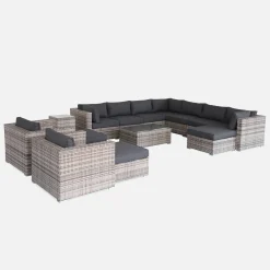 Wicker loungeset 12 tot 14 plaatsen