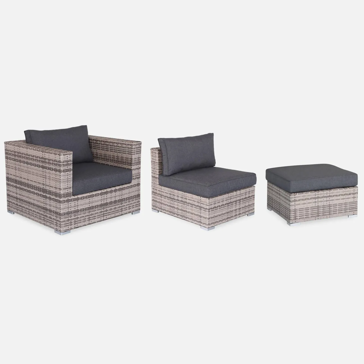 Wicker loungeset 12 tot 14 plaatsen
