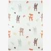 Wit kindertapijt met dierenprint voor binnen