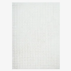 Wit vloerkleed voor binnen met reliëf