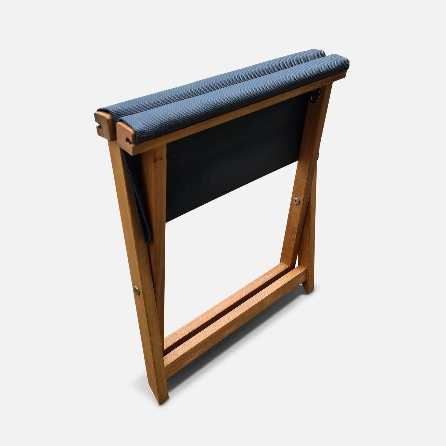 2x houten strandstoelen met voetenbank