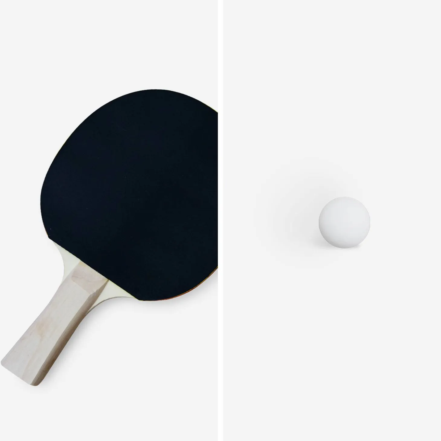 2x pingpongbatje 3x pingpongbal