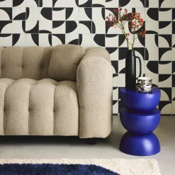 2-zitsbank, bekleed met bouclé textuur