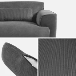 3-zitsbank met corduroy bekleding