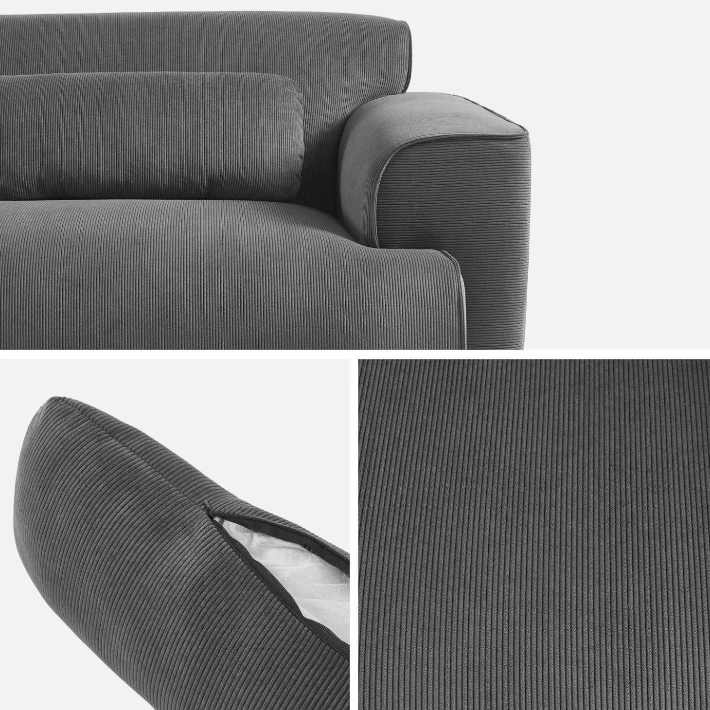 3-zitsbank met corduroy bekleding